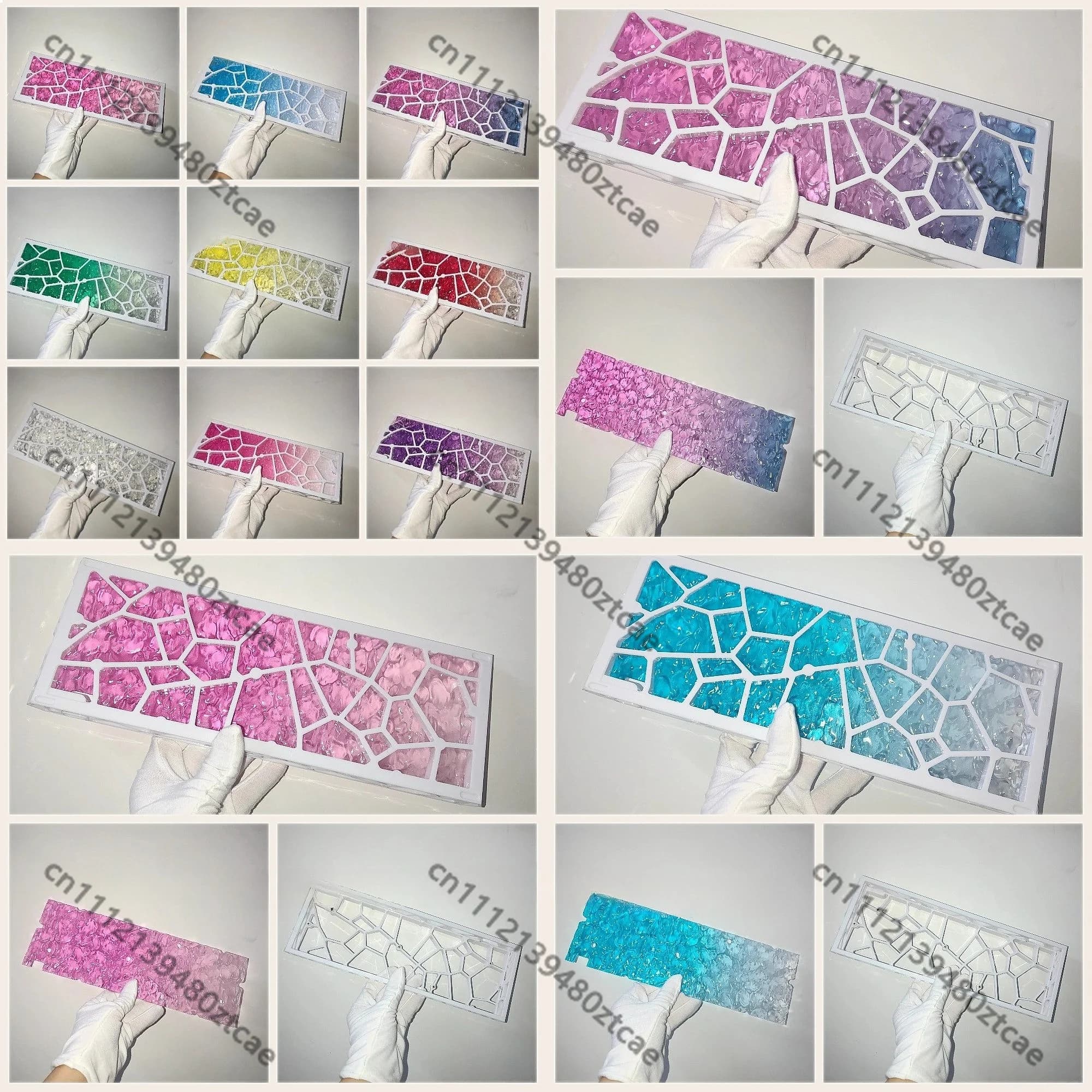 For 60 Custom Gradient Base Plate, Hollow Transparent Shell Uniform Light Plate 60% Mechanical Keyboard Case Accessories