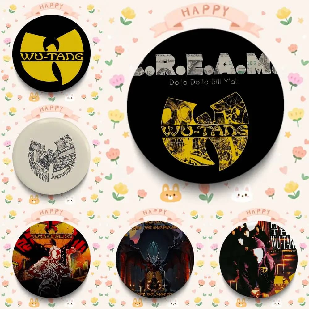 Wu-Tang Clan 32 44 58mm, funny, with snap closure, for backpack, clothing accessories, badge, S hat decoration