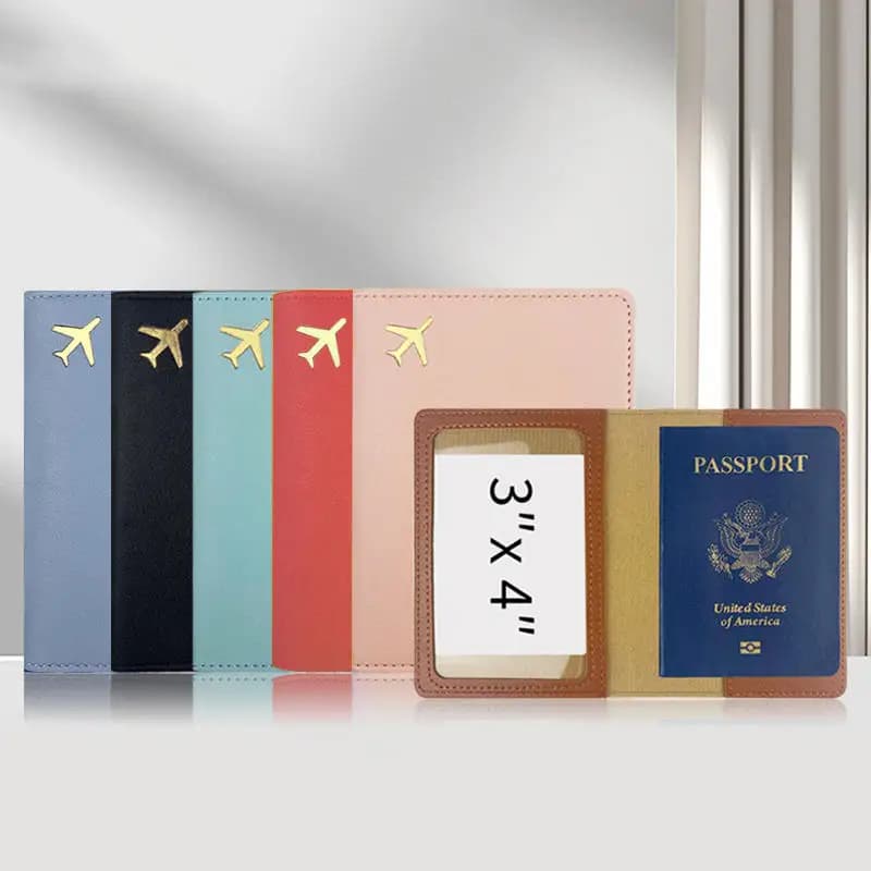 Custodia per passaporto in PU da viaggio 1/3 pezzi Borsa per passaporto modello semplice per aereo Porta biglietti da lavoro Custodia per passaporto