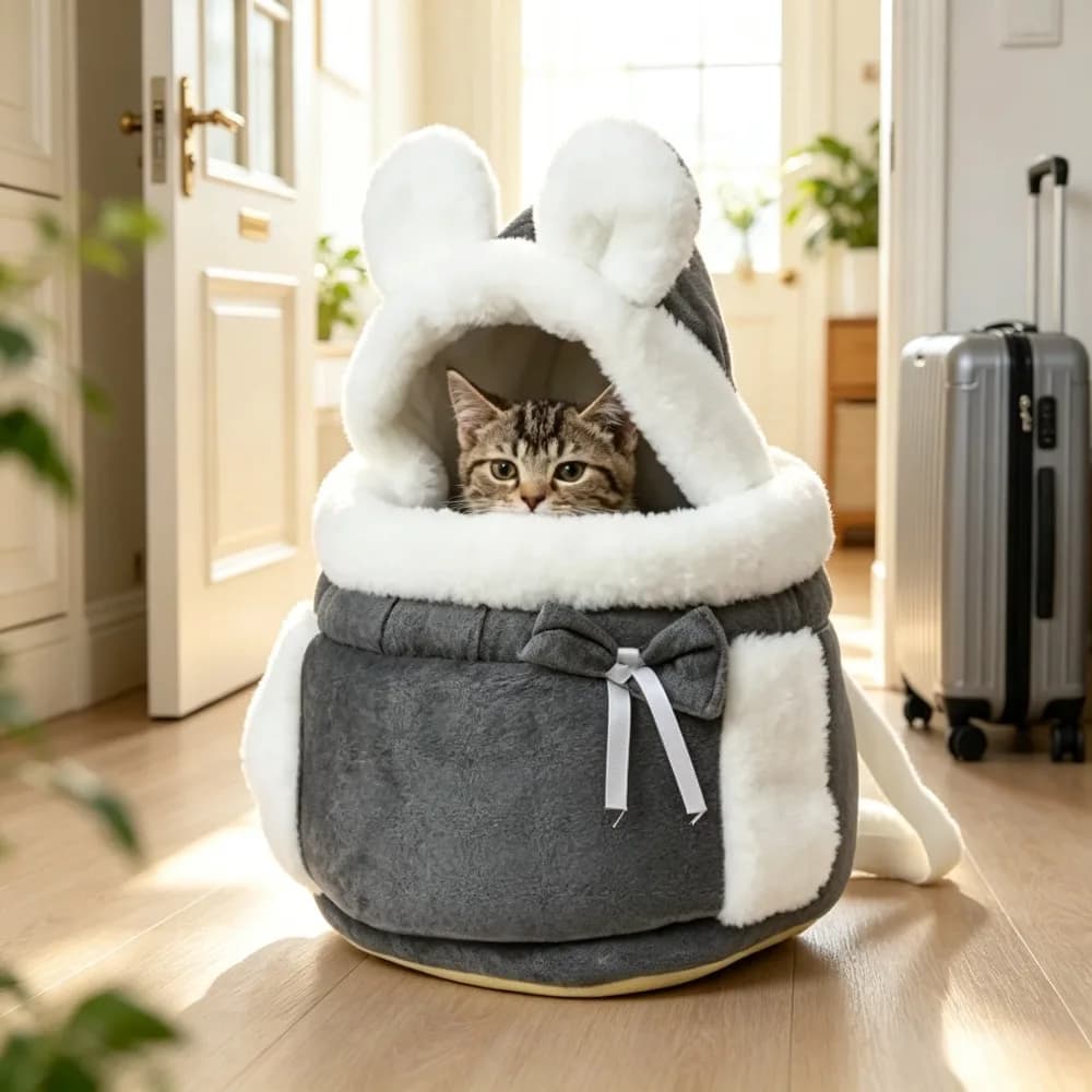 Outdoor Travel Chihuahua Puppy Carrier Backpack Winter Warm Pet Carrying Bag for Small Dogs Yorkshire Cats Portable Pet Nest
