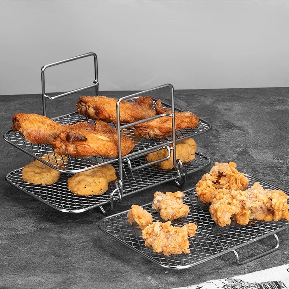 3 Level Stainless Steel Air Frying Grid, Multifunctional Accessory for Oven and Air Fryer