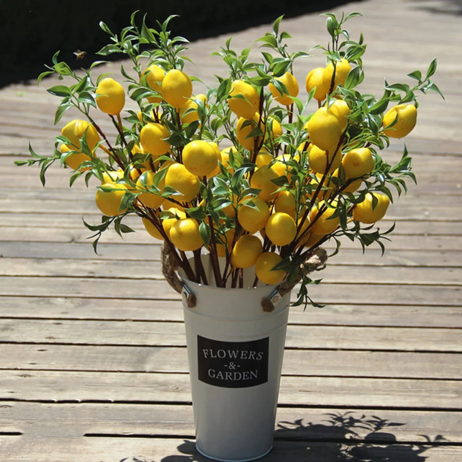 Mazzo di Limoni Artificiali, Piante Finte Realistiche, Decorazioni per Matrimoni e Casa, Accessori per Foto, Frutta Simulata