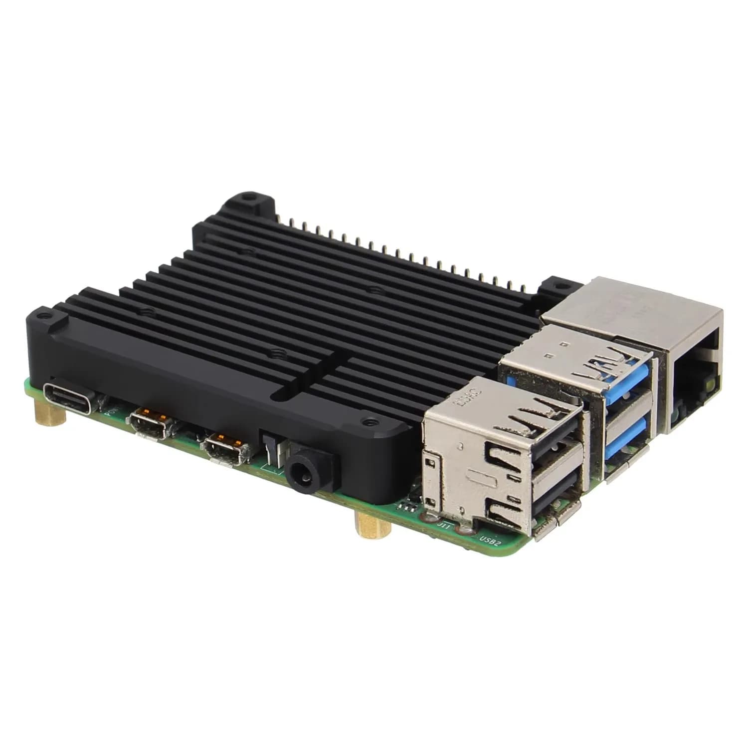 Dissipatore di calore in alluminio Raspberry Pi 4B Ma Armor con ventola di raffreddamento e pilastro in rame