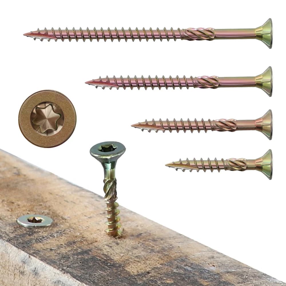 100 pezzi Torx per recinzione di fissaggio per ponte in metallo Viti T25 Viti Forniture per la lavorazione del legno