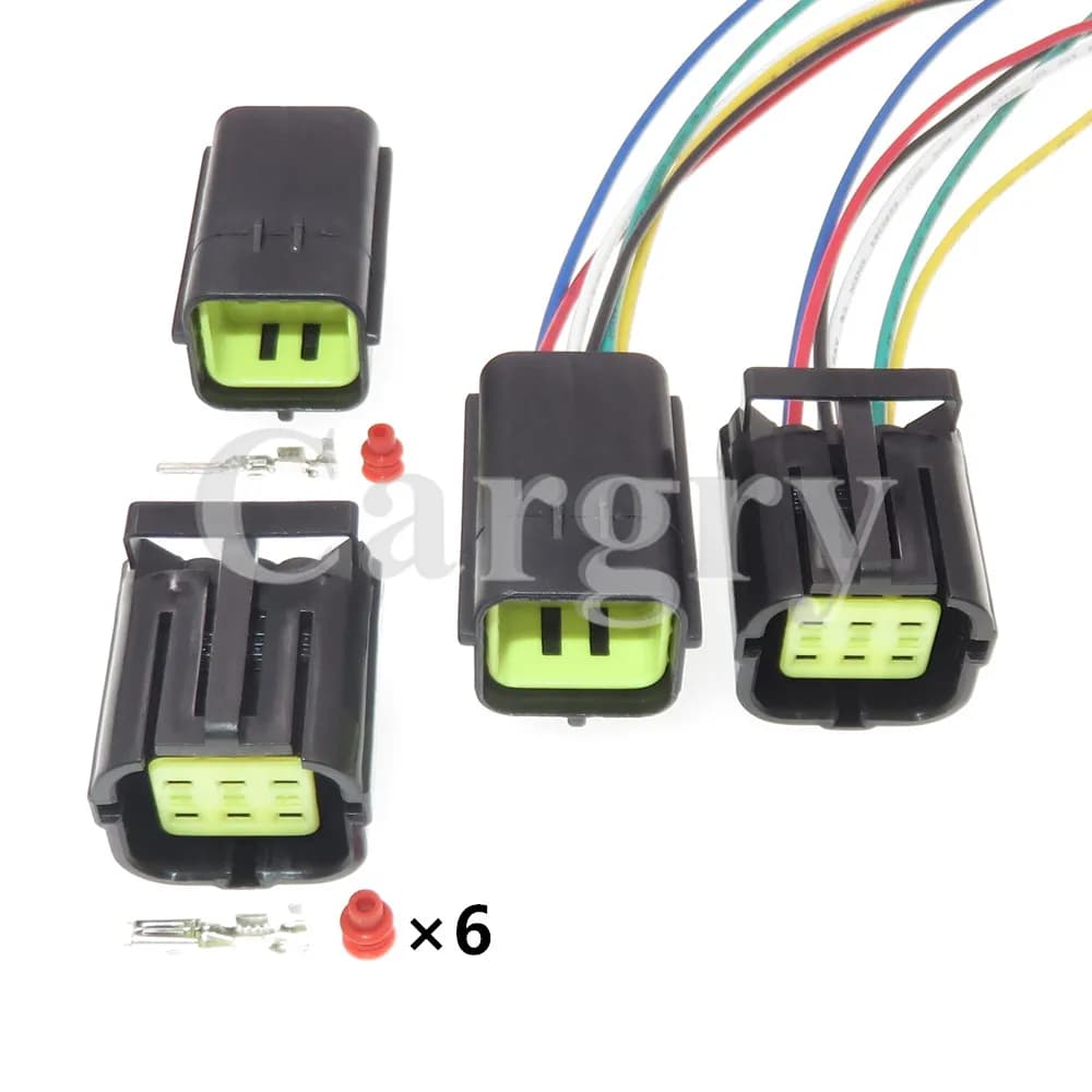 1 Set 6P 1.8 Serie Cavo automatico Maschio Femmina Docking Spina impermeabile Gruppo CA 344265-1 344267-1