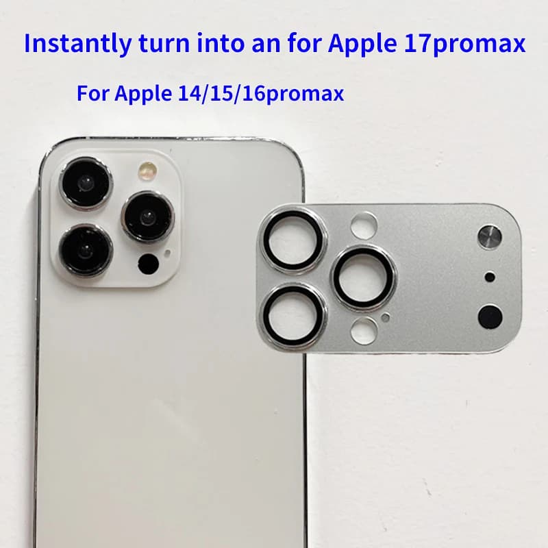 Per iPhone 14 15 16 17 Pro Max: Adesivo Lente Fotocamera Finta con Flash Integrato, Protezione Schermo Anti-Graffio che Cambia in Pochi Secondi, Protezione Protettiva