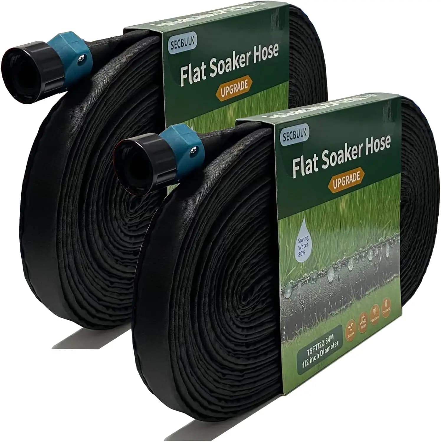 45 m flat pipe for garden irrigation, connecting drip irrigation system, double layer anti-loss design, saves 80% of water