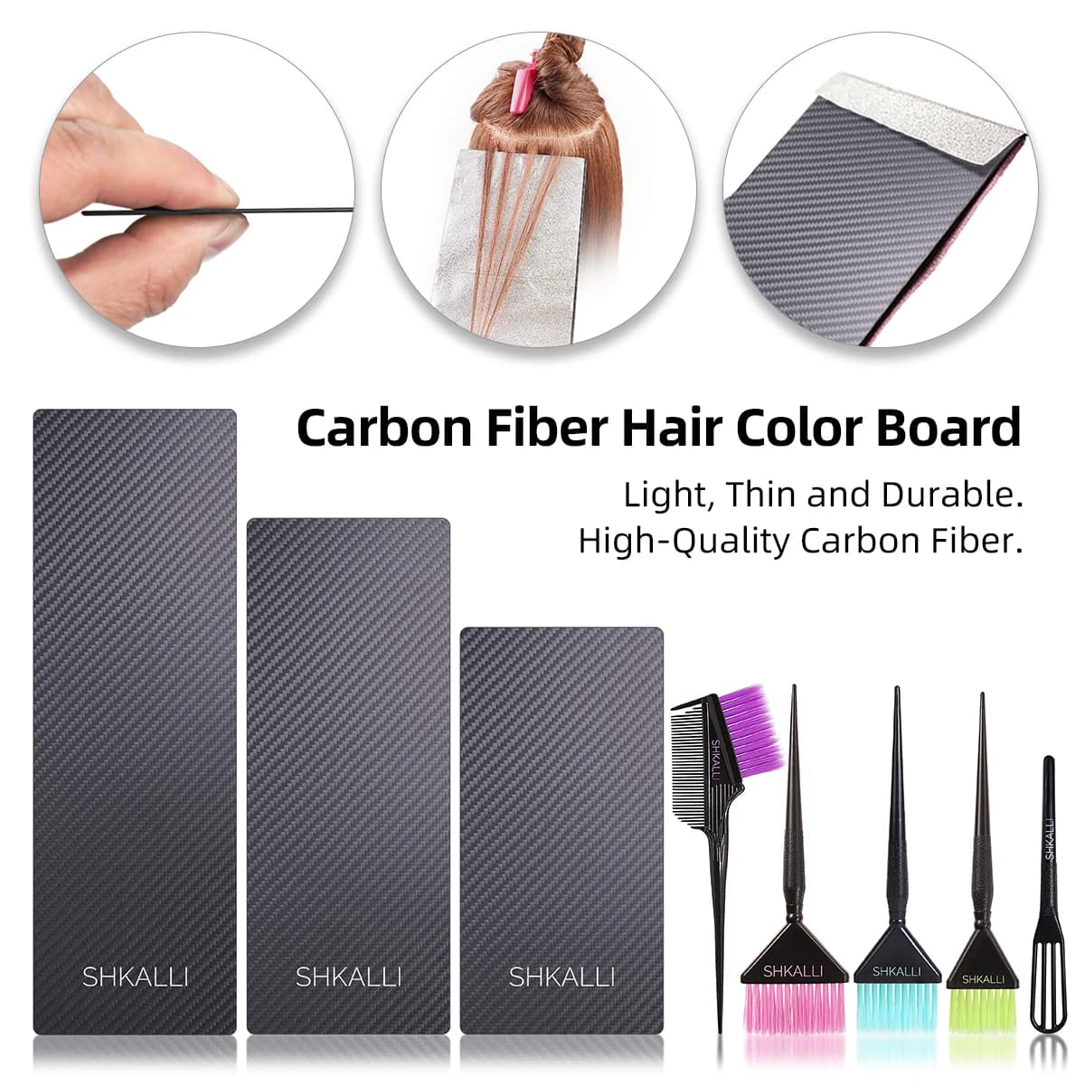 SHKALLI Professional carbon fiber hair balayage table and brush set Hair dyeing toolkit for hairdressers