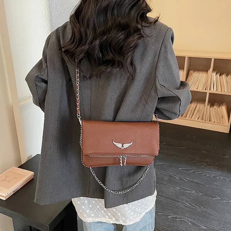 French-style Wing Square Bag for Women Fashion Underarm Shoulder & Crossbody Bag, Cute Small Purse, Versatile Chic Handbag