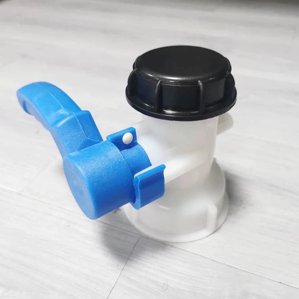 Raccordo valvola a cilindro IBC 1000L tonnellate 75mm S60 a S60x6mm Adattatore serbatoio IBC Accoppiamento valvola filettato da 2 pollici per secchio pioggia esterno