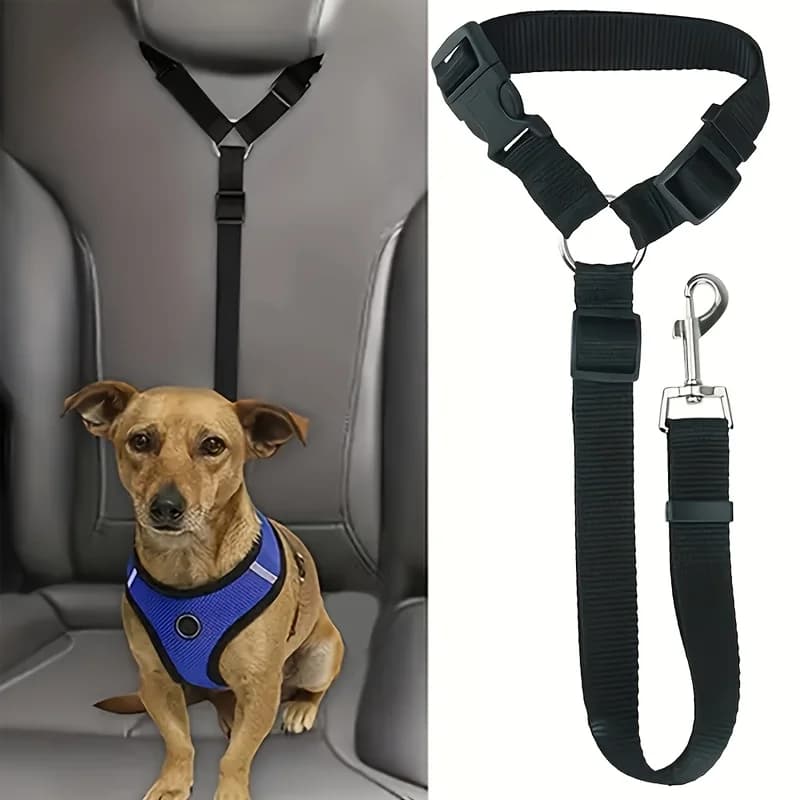 1 Pezzo Gilet di Sicurezza per Cani da Auto, Cintura Regolabile con Fibbia Metallica, Supporto Ergonomico Imbottito, Guinzaglio da Viaggio per Animali Domestici Facile da Installare