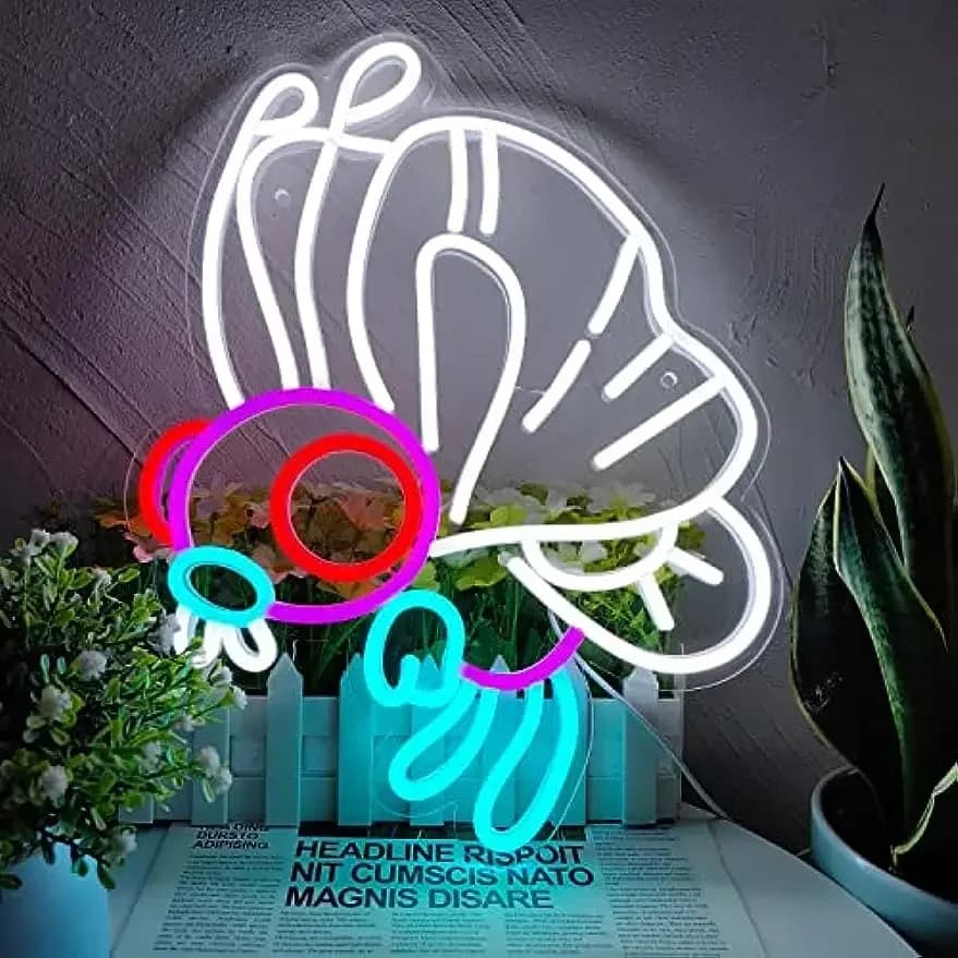 Mutation Butterfly Neon Light Sign LED Anime Neon Sign per sala giochi Camera da letto Decorazione da parete per feste I migliori regali per bambini USB dimmerabile