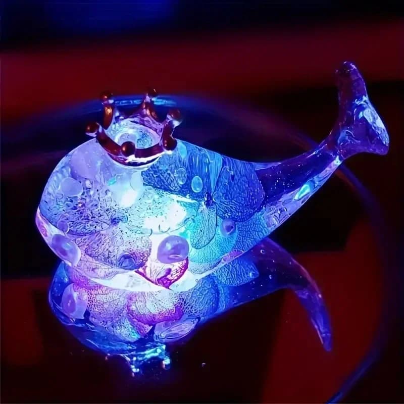 Stampo per animali marini in silicone di cristallo da 2 pezzi Stampo a forma di balena in resina epossidica per artigianato