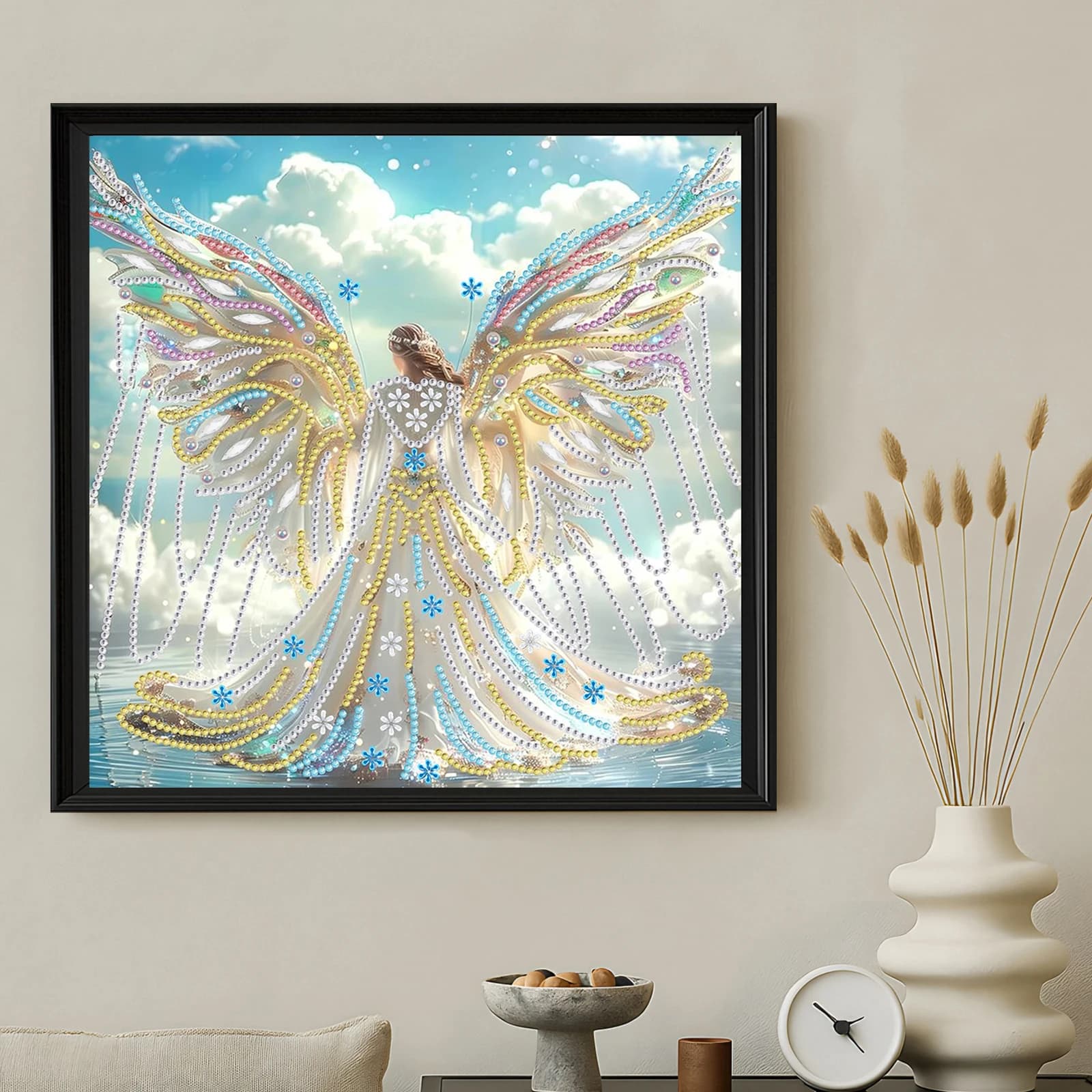 Beauty Special Shaped 5D DIY Partial Drill Diamond Painting Kits for Adults Beginners Home Decor Diamond Dots Paintings 30x30cm
