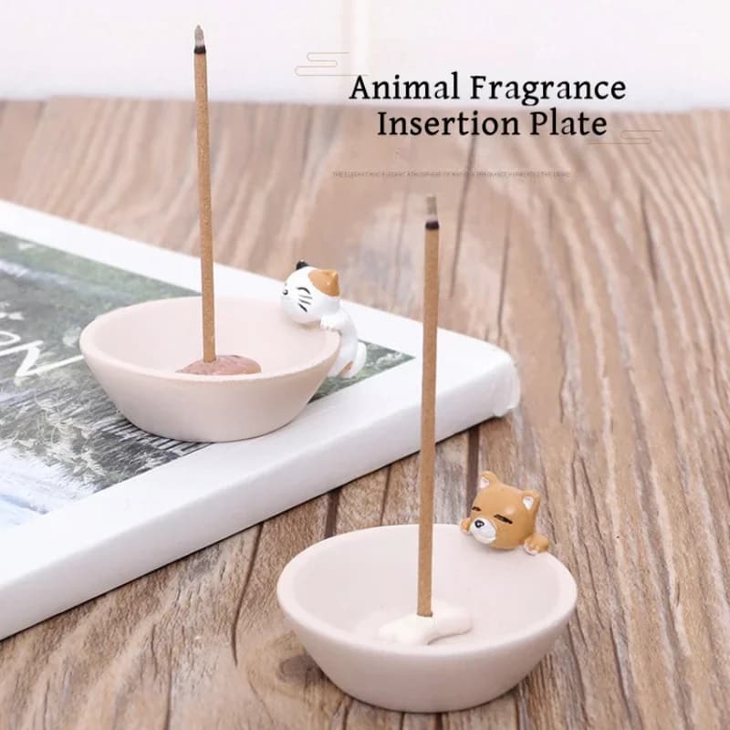 Cartoon Animal incenso Holder Plate Zen Indoor Home Decoration resina artigianato ornamenti creativo Joss Stick contenitore di incenso