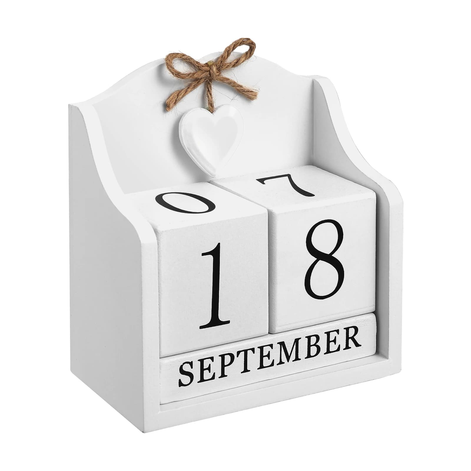 Calendario in legno Scrivania perpetua Stile vintage Time Concept nament Block Design Camera da letto Arredamento per ufficio Accessorio da tavolo