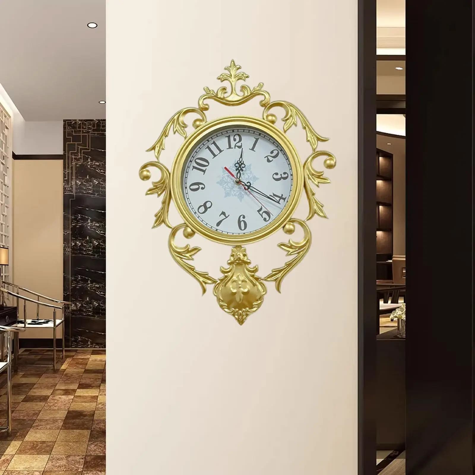 Orologio da Parete Sospeso, Decorazione Artistica Elegante e Moderna per Casa di Campagna, Ufficio, Cucina, Camera da Letto