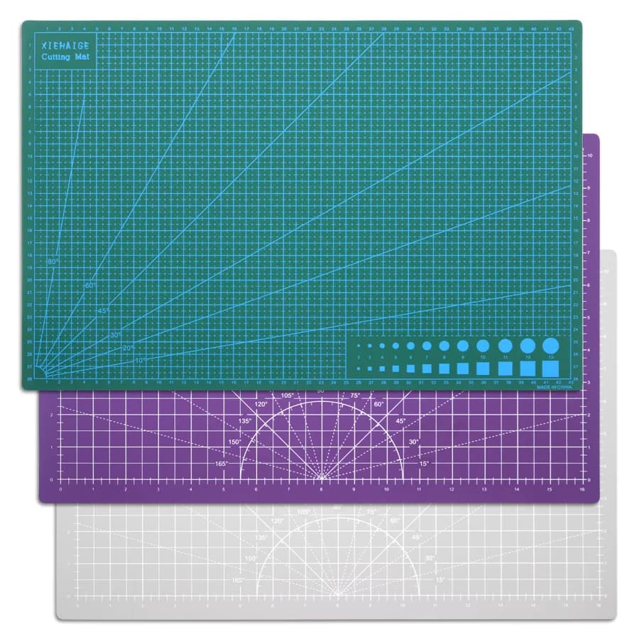 A3 Cutting mat 17.71x11.81 inch double-sided PVC board for sewing, quilting, paper and clay art projects-desktop protection