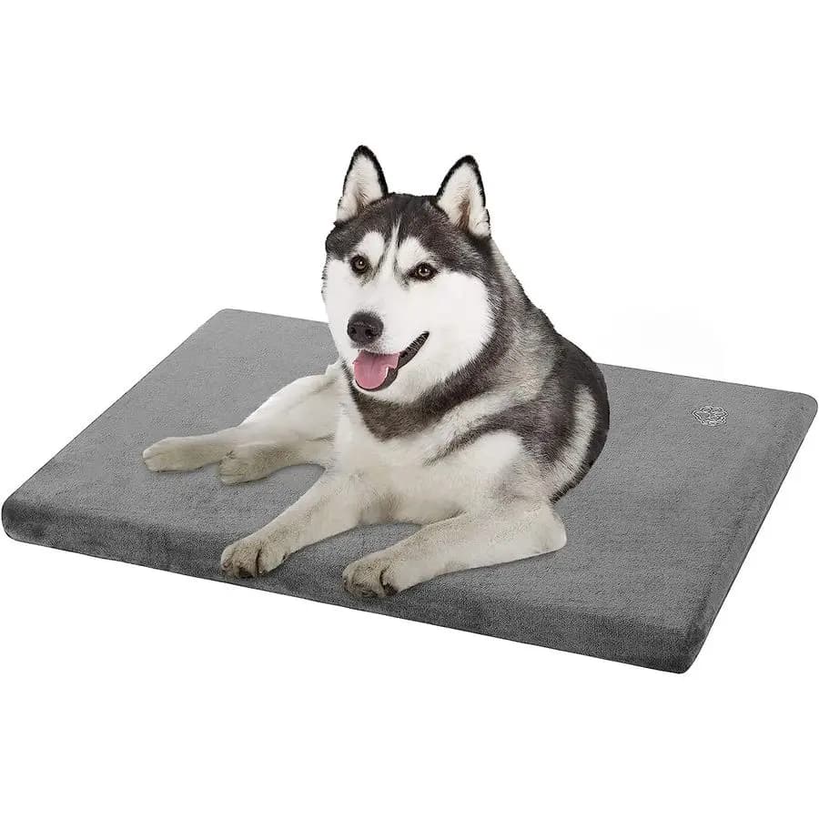 Elegante tappetino per cuccia, materasso per gabbia per cani, reversibile, fresco e caldo, rivestimenti impermeabili, copertura rimovibile lavabile in lavatrice, resistente.