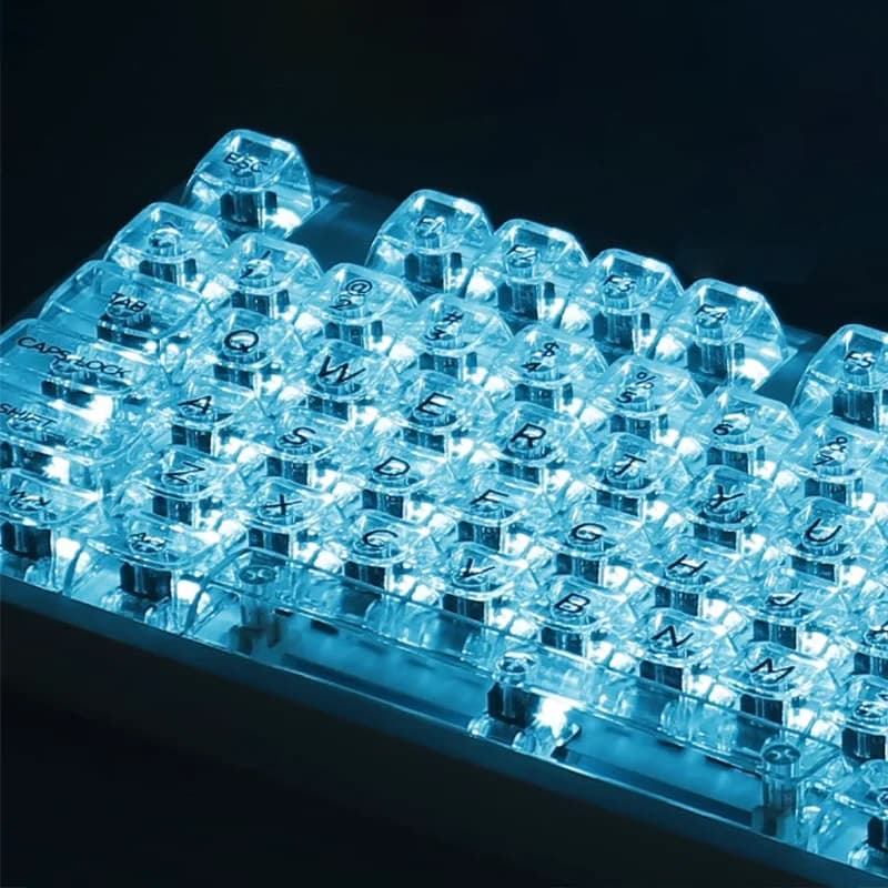 132 Keys Crystal Transparent Keycaps For MX Switch Mechanical Keyboard Gaming Keyboard CBSA Profile Black Green Yellow Key caps