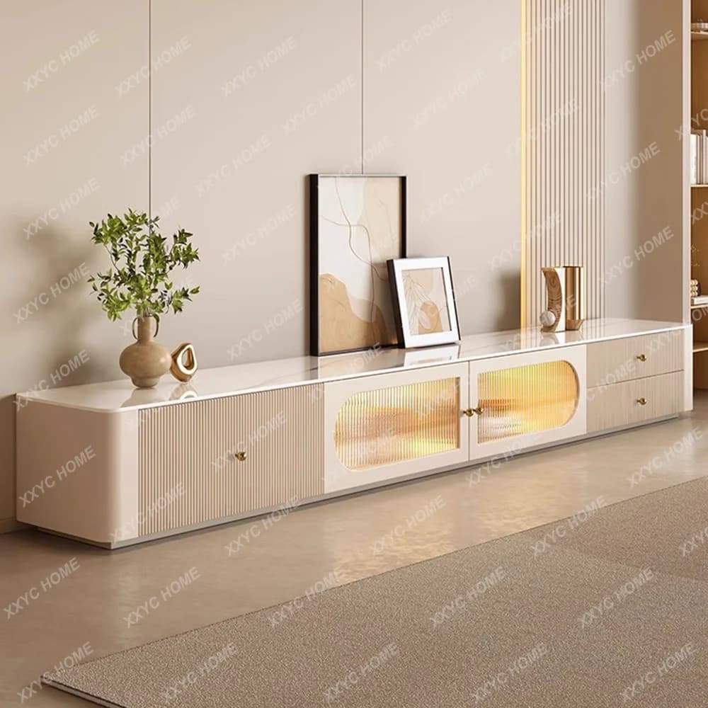 L White Modern Tv Stand Cabinet Floor Monitor Tv Stand Lowboard Mount Bracket Television Salon Furniture Living Room