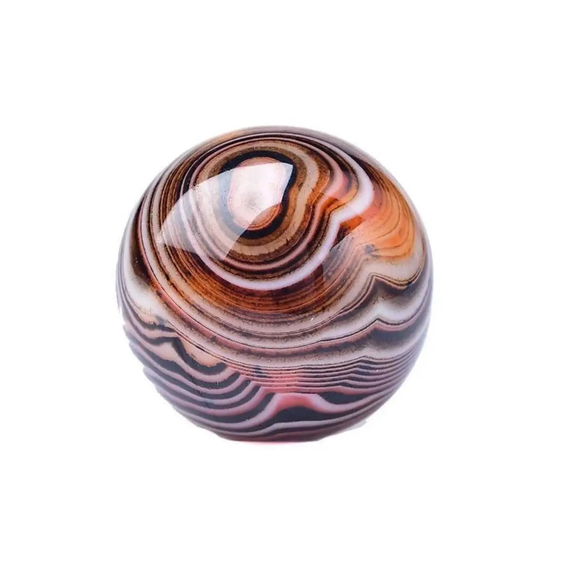 Gioielli con pietre preziose curative con sfera di cristallo di quarzo agata di pizzo naturale da 30 mm per la guarigione energetica dei chakra