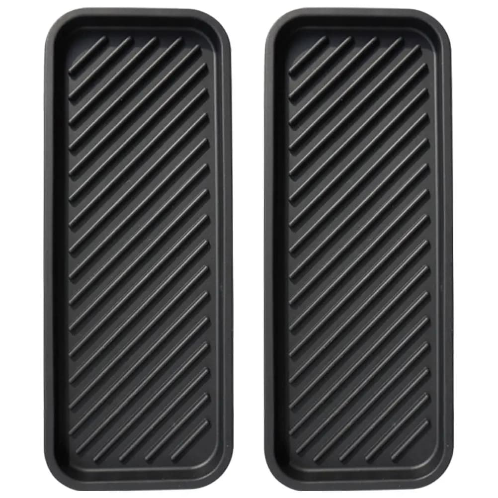 2 Pezzi Vassoio Organizzatore in Silicone Antiscivolo 26,9x15 cm per Cucina Bagno, Dispenser Sapone Spugna, Tappetino Asciugatura, Vassoio Domestico