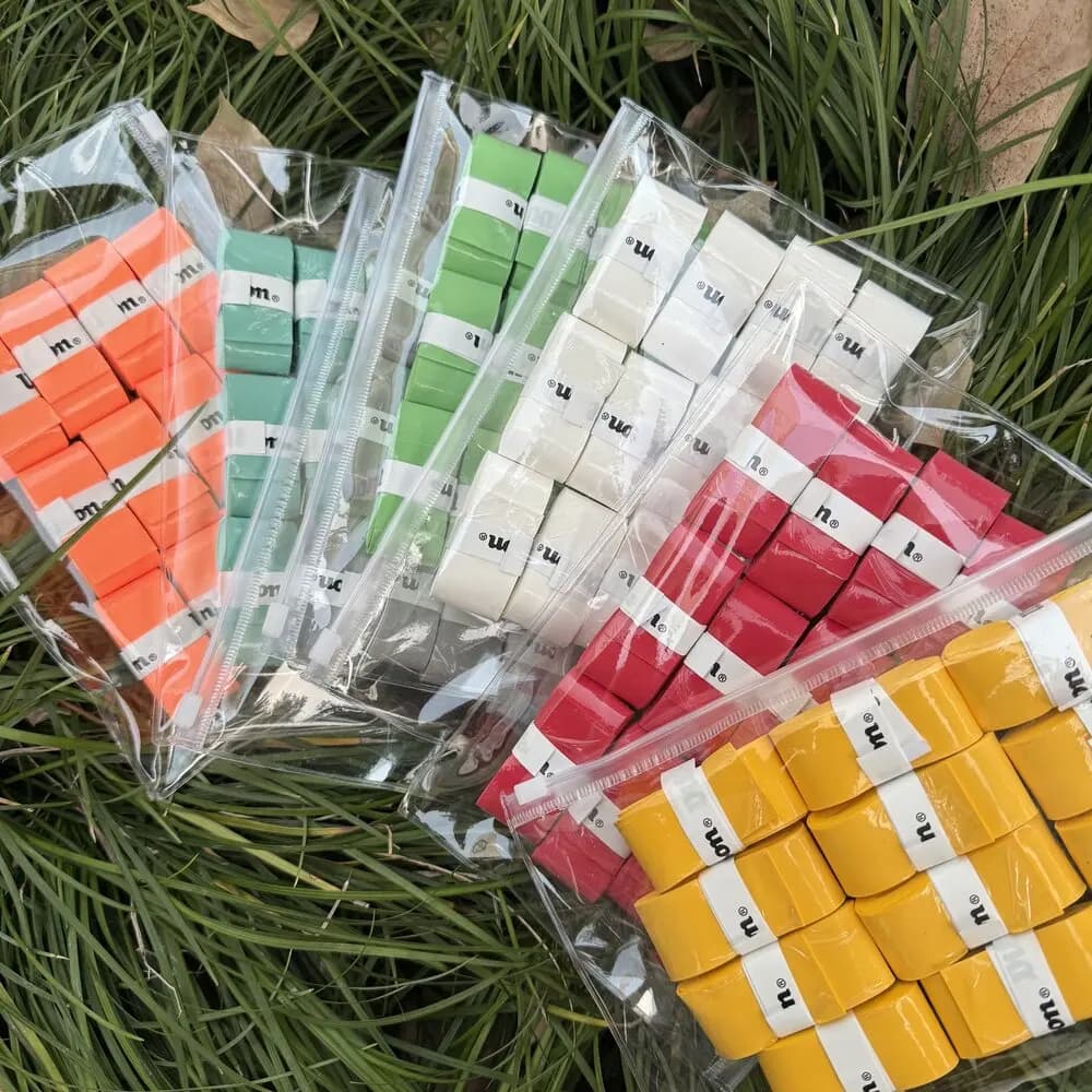 12 Pieces Overgrip Adhesive for Tennis Rack 0,65MM Durable Anti-wearing for Badminton Overgrip for Squash Rack