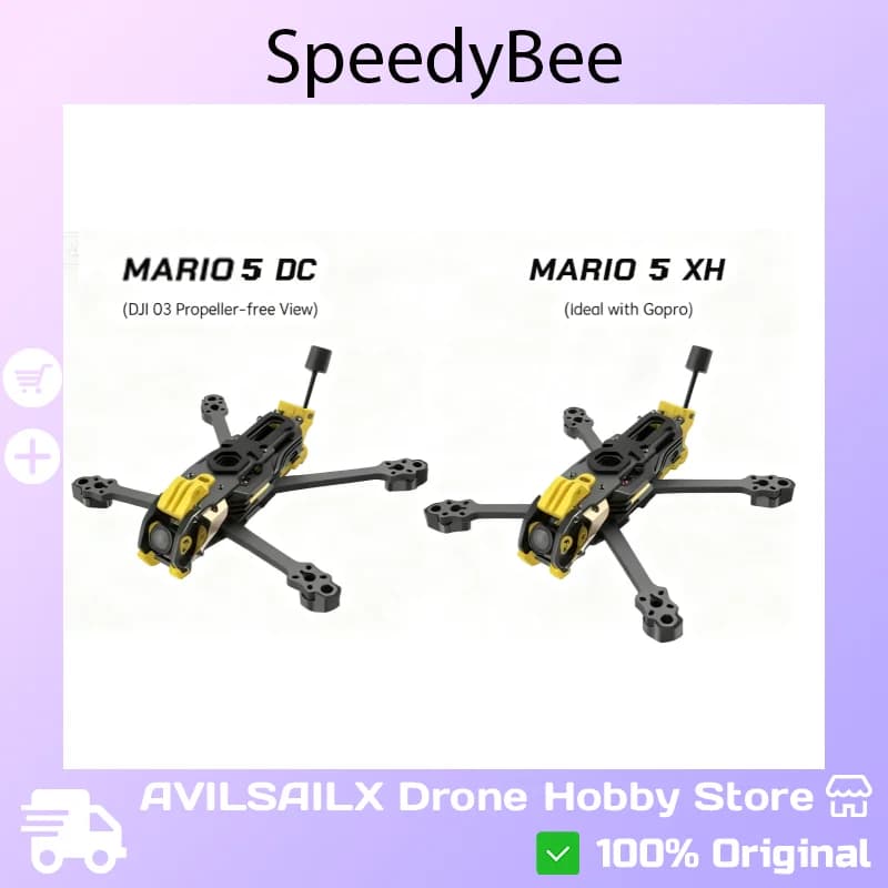 SpeedyBee Mario 5 O4 PRO FPV Frame 5 Inch DC/XH Structure 6mm Carbon Fiber Freestyle Racing Drone Flexible DIY Build Kit