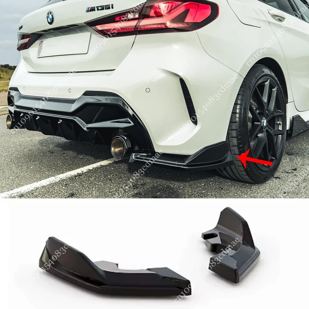 Maxton Style Paraurti Posteriore Lato Canard Splitter Diffusore Protezione Angolo Tuning Per BMW Serie 1 F40 M Pack M135i 128ti 2019-2024