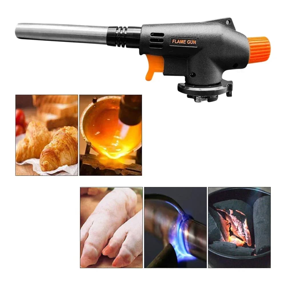 Portable gas stove outdoor welding gas burner flame torch ignition for barbecue and camping use