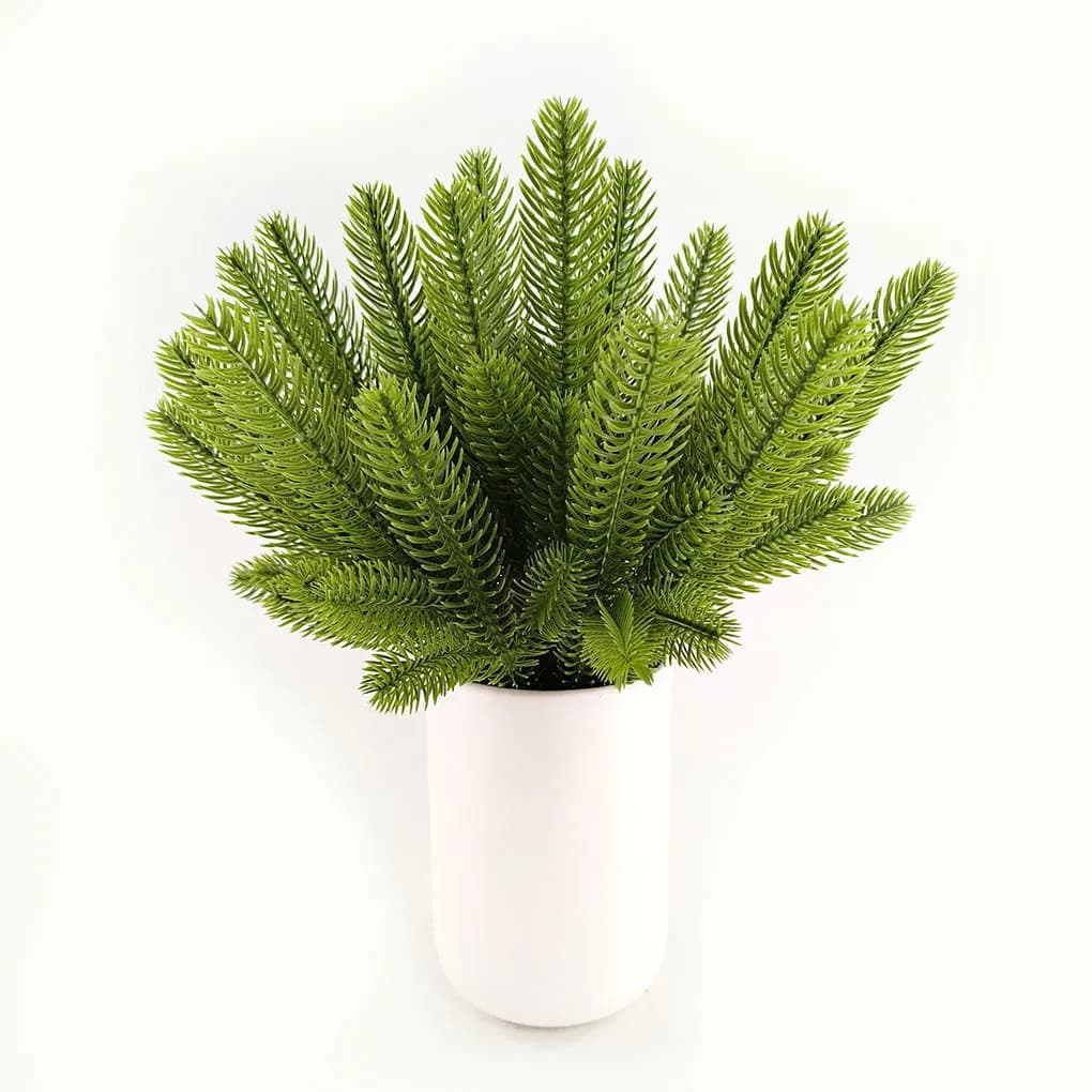 Set di 50 Pezzi per Decorazione Natalizia Fai-da-Te con Piante Artificiali in Plastica