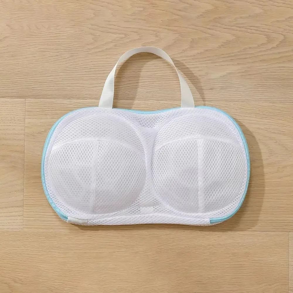 Zippered Closure Bra Laundry Bag Anti-Deformation Polyester Underwear Laundry Bag Internal Support Frame Mesh Design