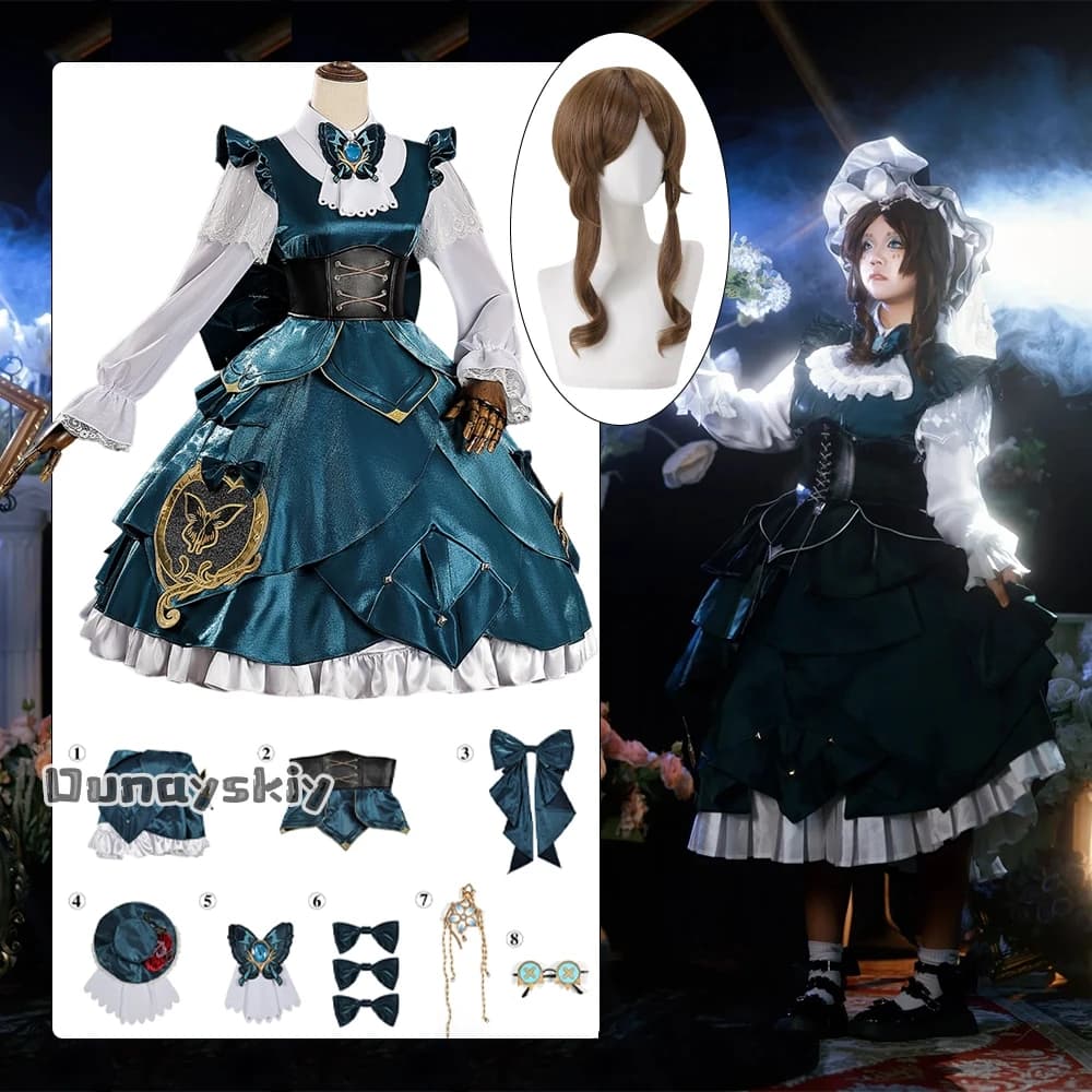 Giardiniere Identity V ‌ Costume cosplay Emma Woods Uniforme da donna Dolce principessa con maniche a sbuffo Y2k Lolita Dress Halloween Party Outfit