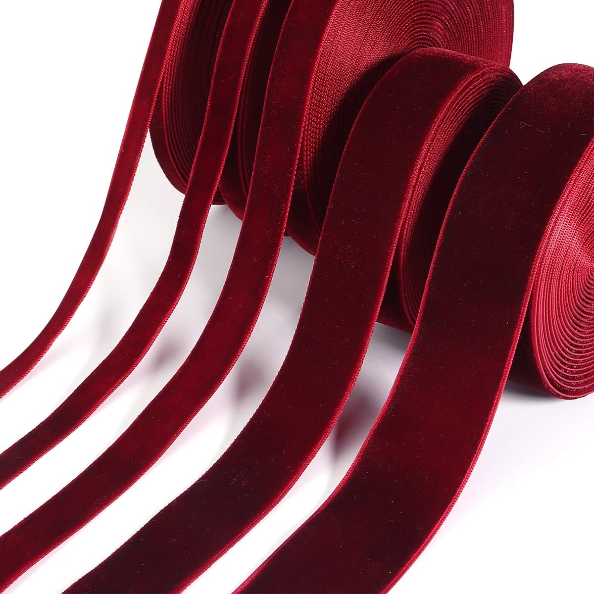 5-10 meters/rotole Velvet tapes Black Color Red Single Face Flocking Fabrics For FAI FROM YOU Handicraft Christmas Decoration Wrap