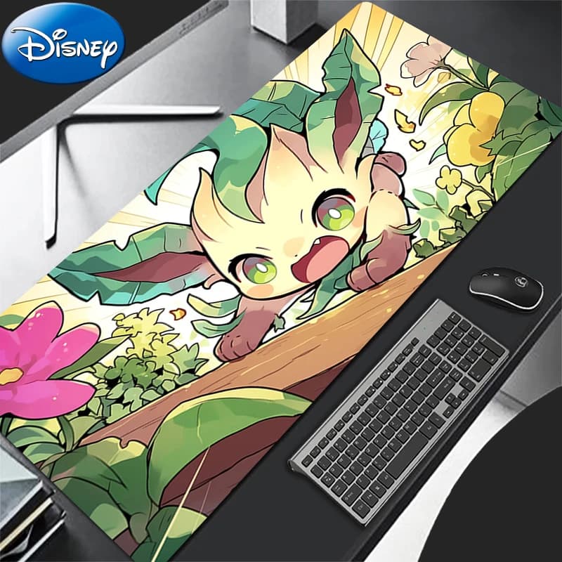 Tappetino per mouse di grandi dimensioni Anime Pokemon Gamer Accessori da gioco Tappetino per tastiera con bordo in gomma Tappetino per mouse per laptop da ufficio Superficie liscia