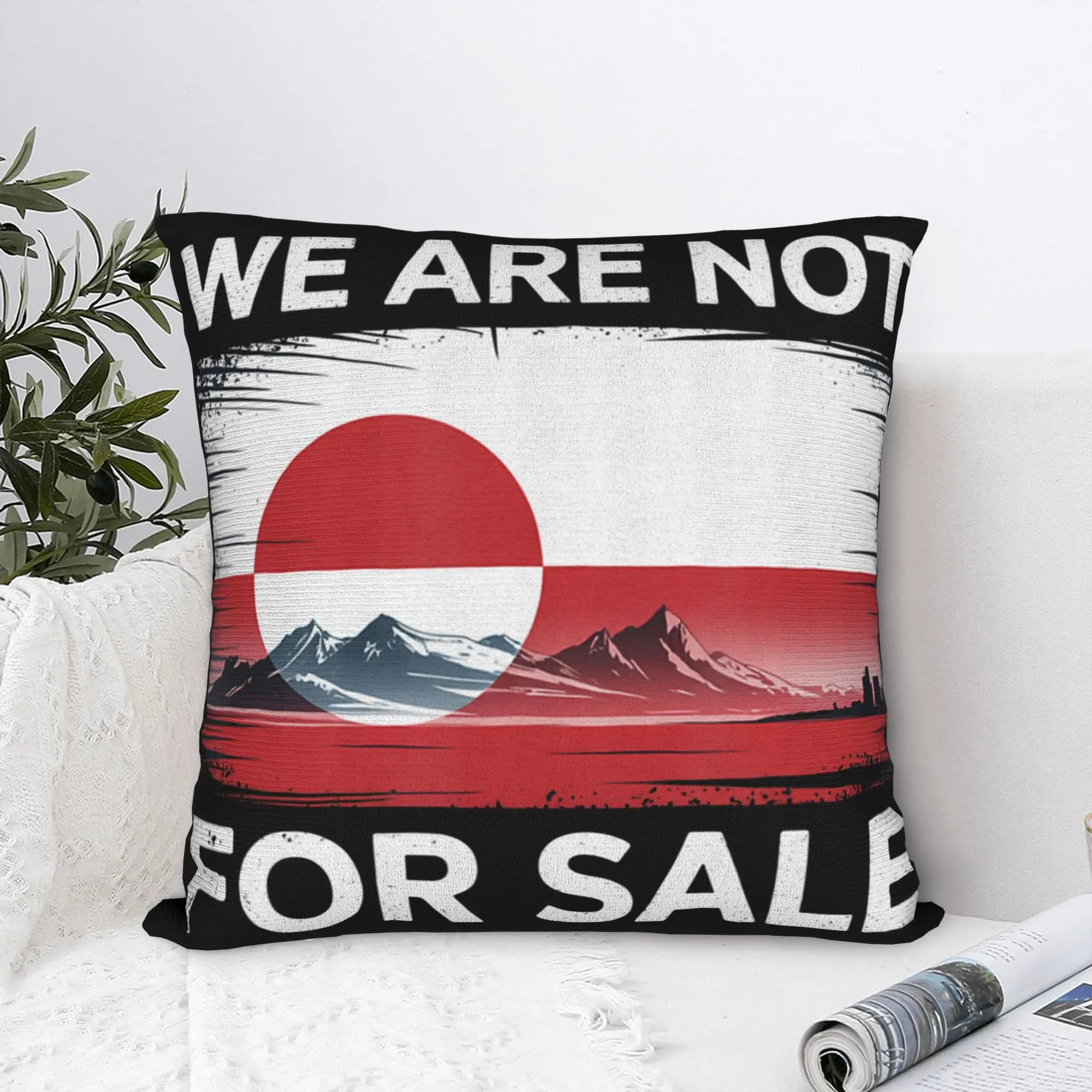Greenland is Not for Sale Greenland Funny Greenland Pillowcases Pillow Case For Office Car Home Decor Comfy Pillow Cover