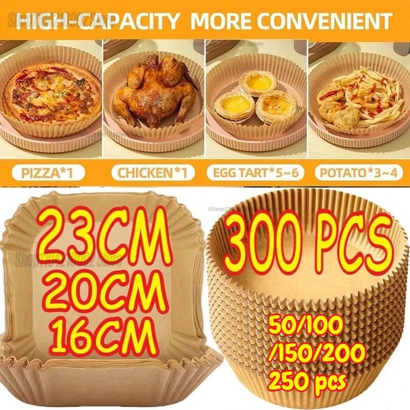 Disposable paper sheet for air fryer for cooking, baking, non-stick parchment, kitchen accessories, food wax paper