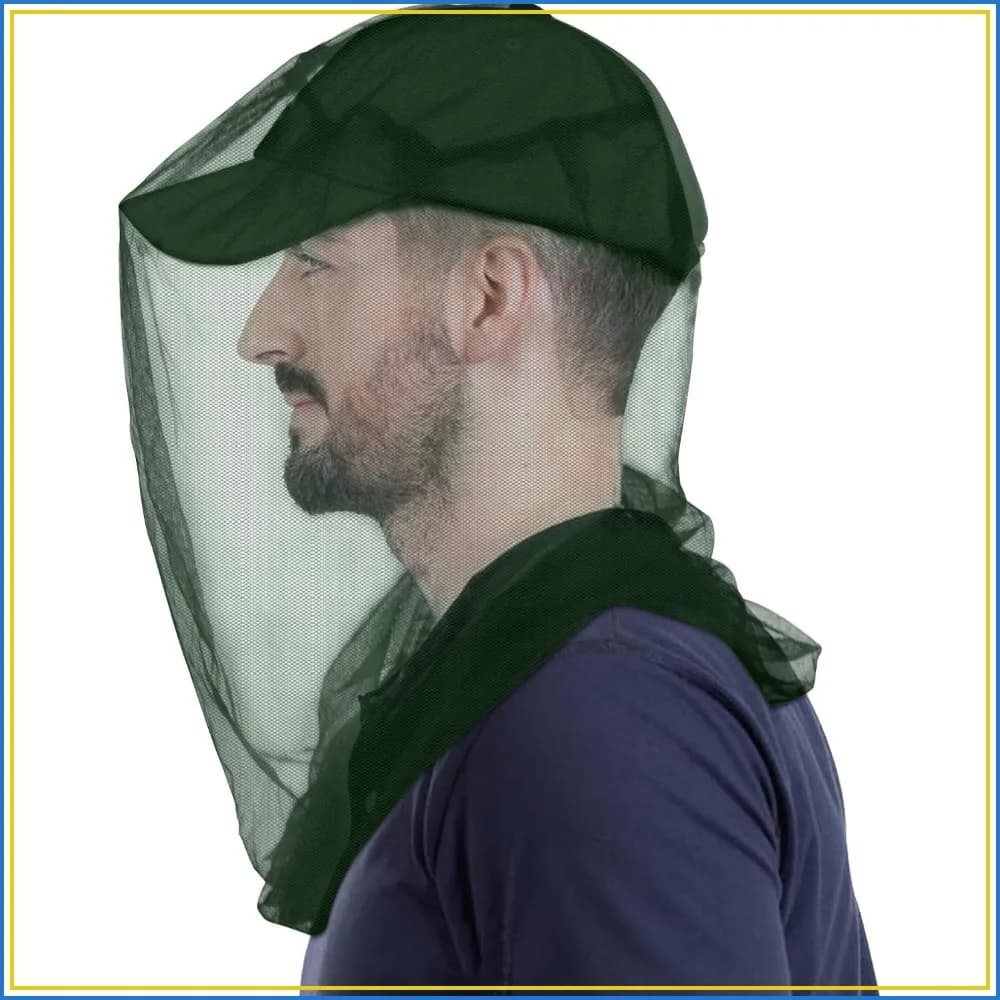 Ultra Large Mosquito Head Net, 2 Pack - Extra Fine Mesh for Camping, Hiking, Fishing, Gardening, Safari, Fits All Hats