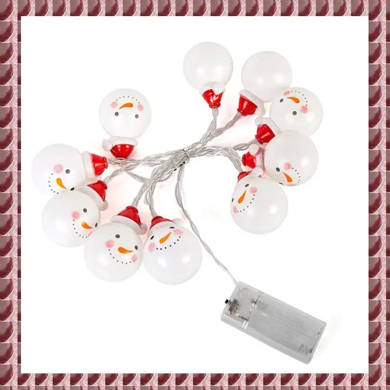 A95G LED Pupazzo di neve Luce della stringa esterna per la decorazione del giardino di Natale per l'illuminazione natalizia Decor Decorazione di nozze Luce 1.5M 10 Lampada Du