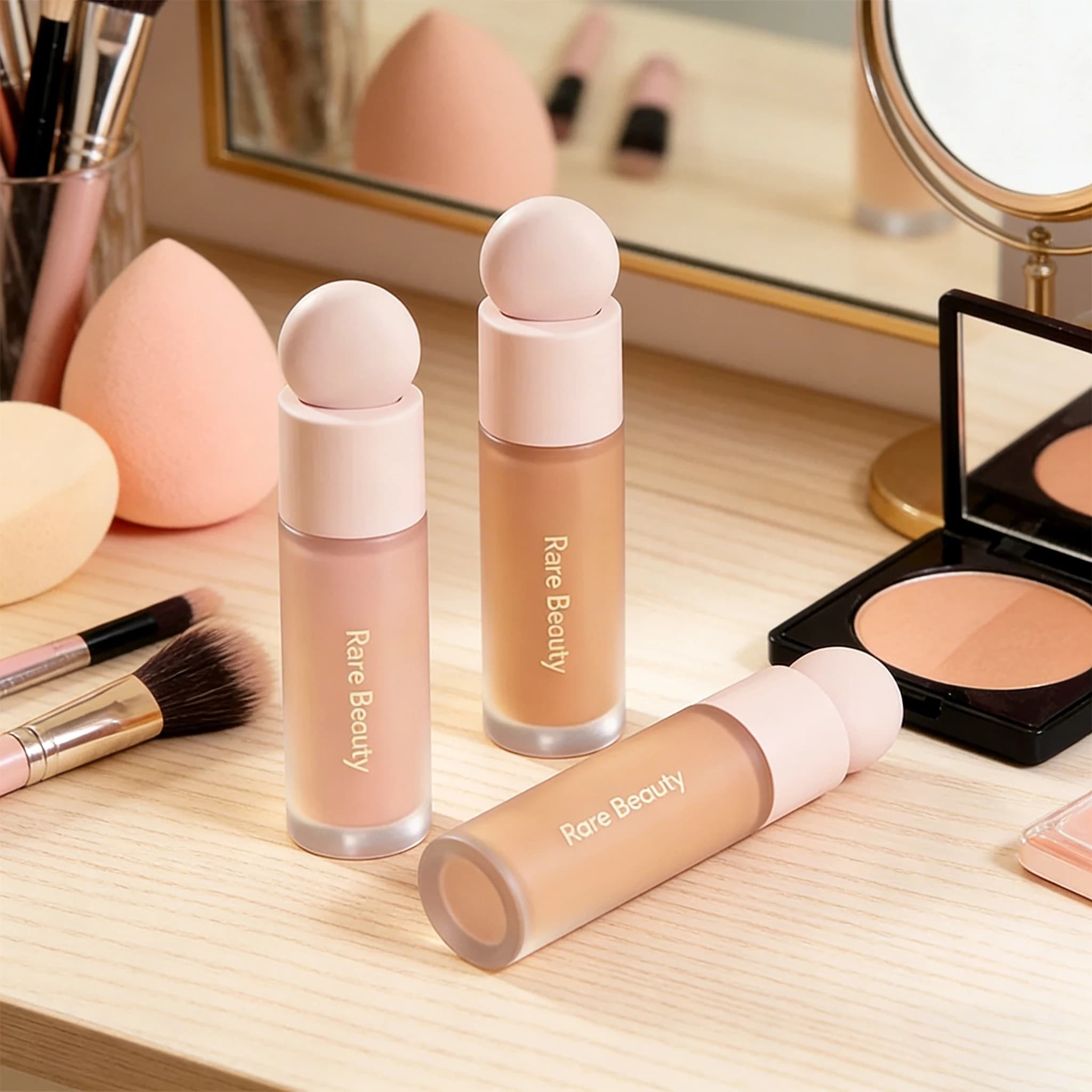 Nuovo Correttore Liquido Hot Rare Beauty per il Controllo dell'Olio, Copertura Occhiaie e Macchie, Trucco di Alta Gamma, Idratante, Cosmetico Naturale