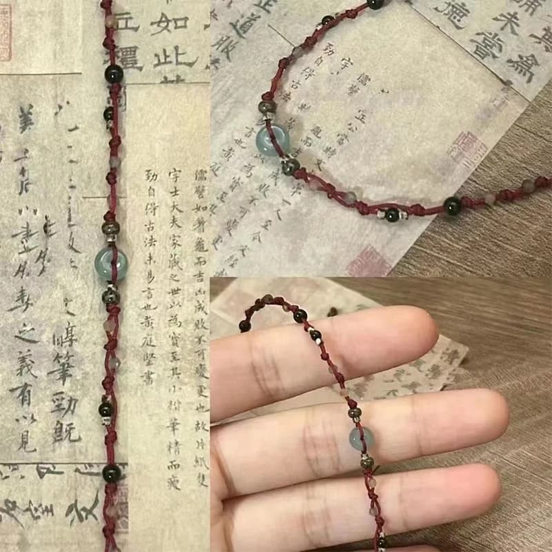 Retro Chinese Style Adjustable Handmade Braid String Bracelet For Women Men Fashion Beaded Bracelet Jewelry Accessories Gifts