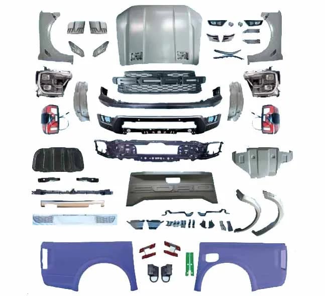 Body Kit for ford Ranger T6 T7 T8 12-21 UPGRADE to 2022 RANGER RAPTOR Front Bumper Lip Rear Diffuser Exterior Car Accessories