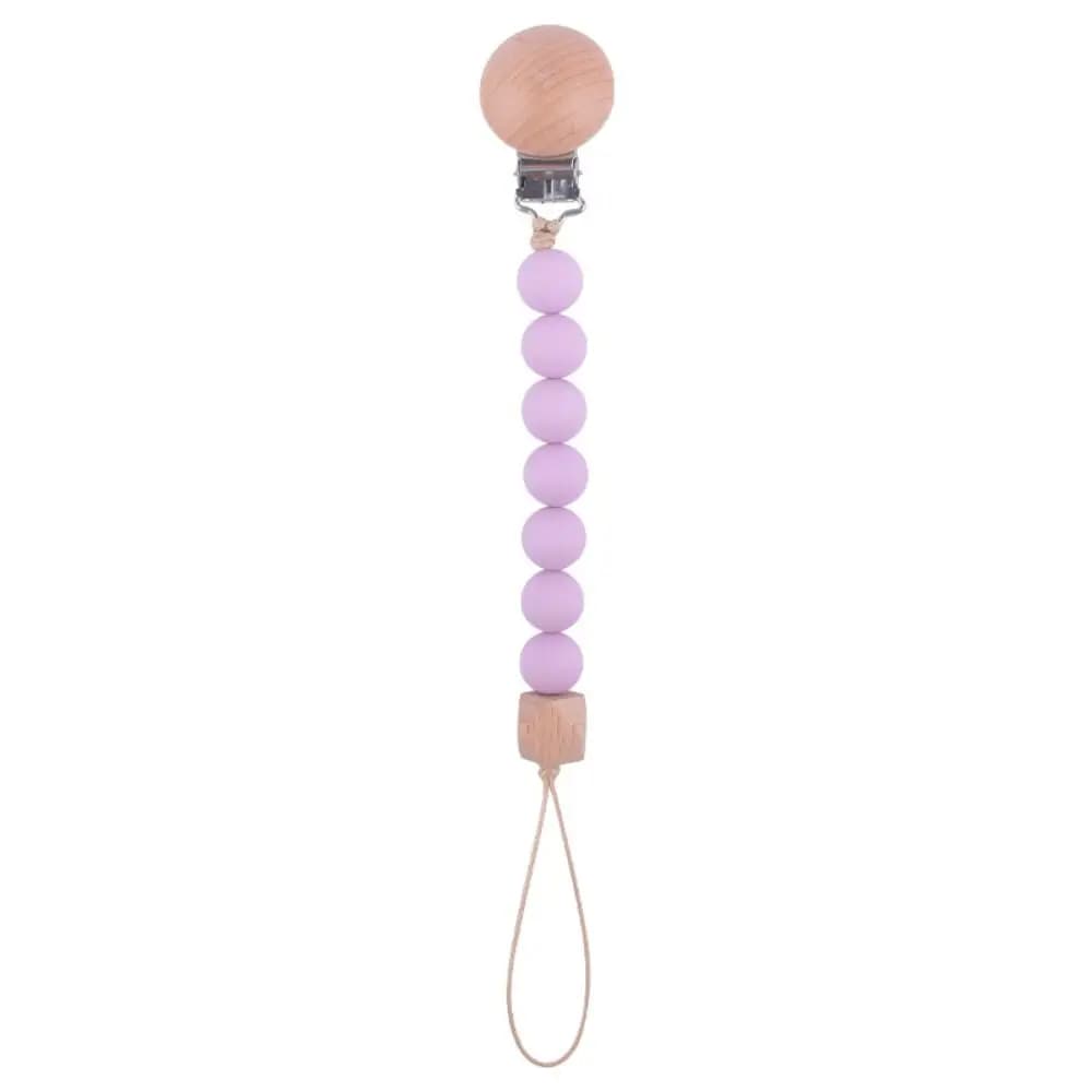 Graziosi Clip Portaciuccio in Legno per Bambini e Neonati, Catenelle Portaciuccio, Clip per Ciuccio