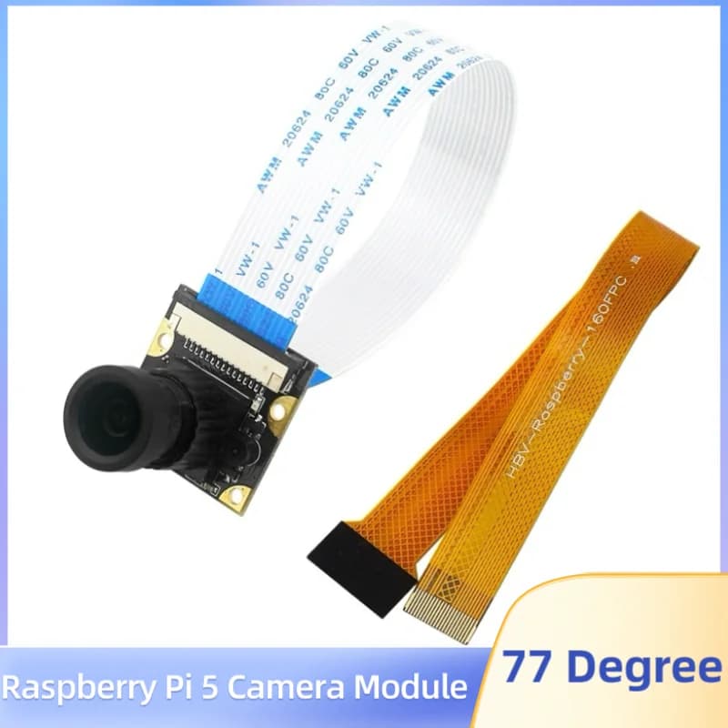 Raspberry Pi 5 OV5647 camera module from 3.6mm with 77 degree adjustable focus compatible with Raspberry Pi Zero / Zero W/ Zero 2W