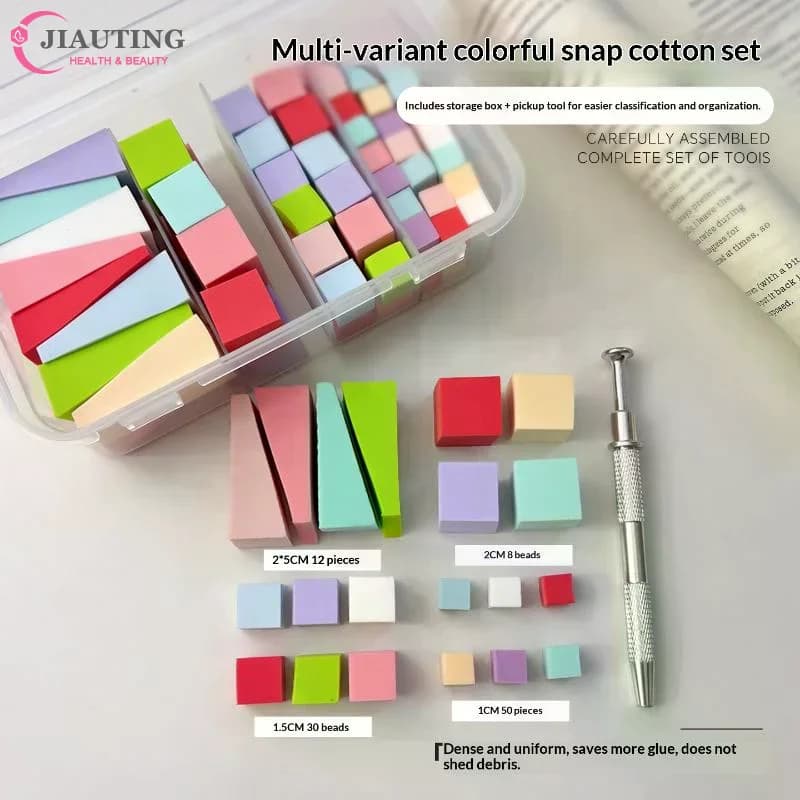 Set di Spugne per Nail Art con Pennello Applicatore, Pennelli Spugna per Unghie con Glitter Sfumato, Accessori per Decorazione Manicure e Design con Gel Polish