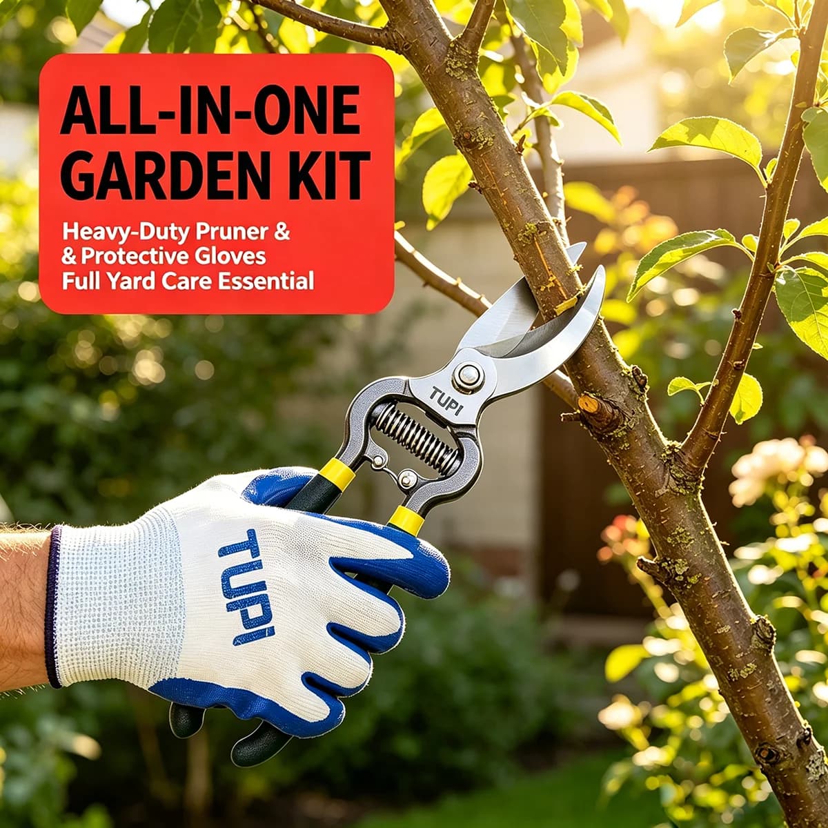 Gardening Scissors Sets Ergonomic non-slip handles Safety lock pruning shears Beginner gardening set Can cut roses and more