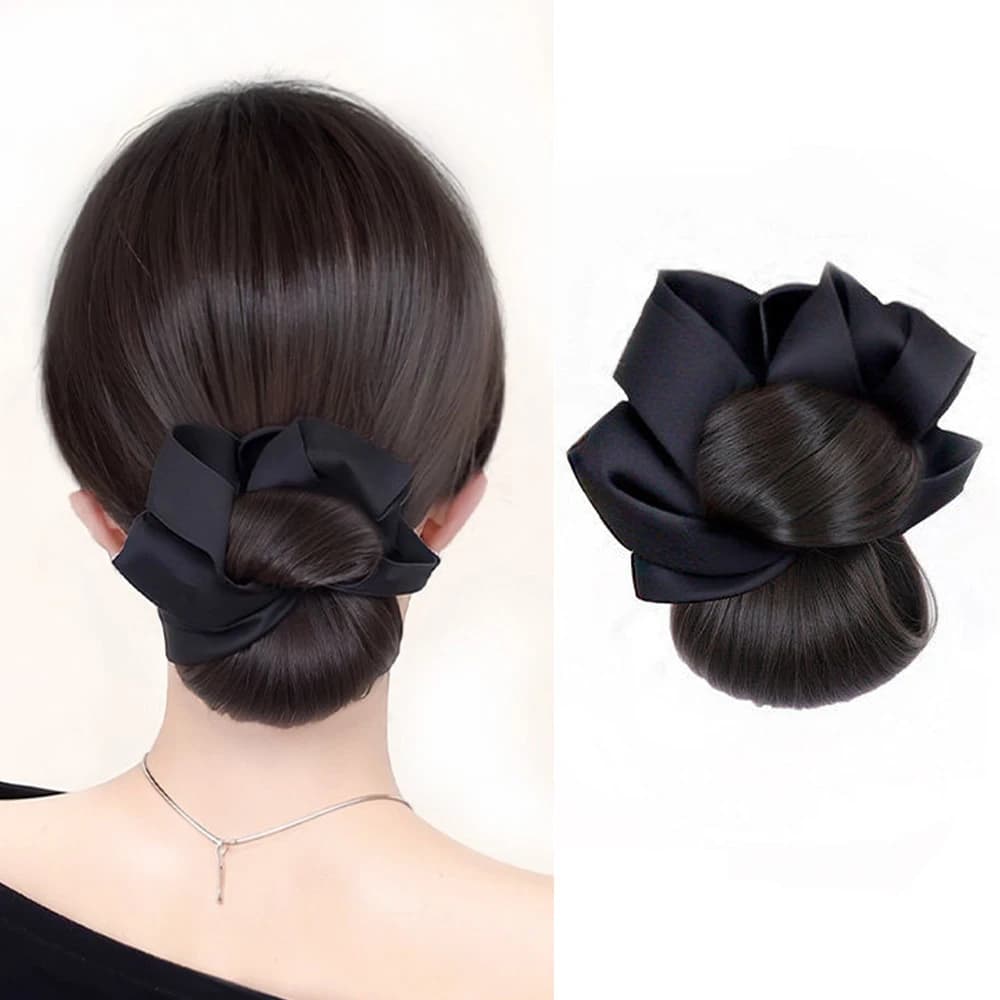 Coda di cavallo sintetica effetto naturale, soffice, con clip a griffa, per chignon, per donna, accessorio per capelli per uso quotidiano