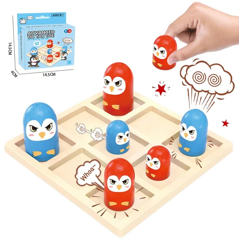 Mini puzzle da gioco da tavolo avanzato tic tac toe per feste Giochi interattivi per la famiglia Competizione di battaglia Giochi desktop regalo di compleanno