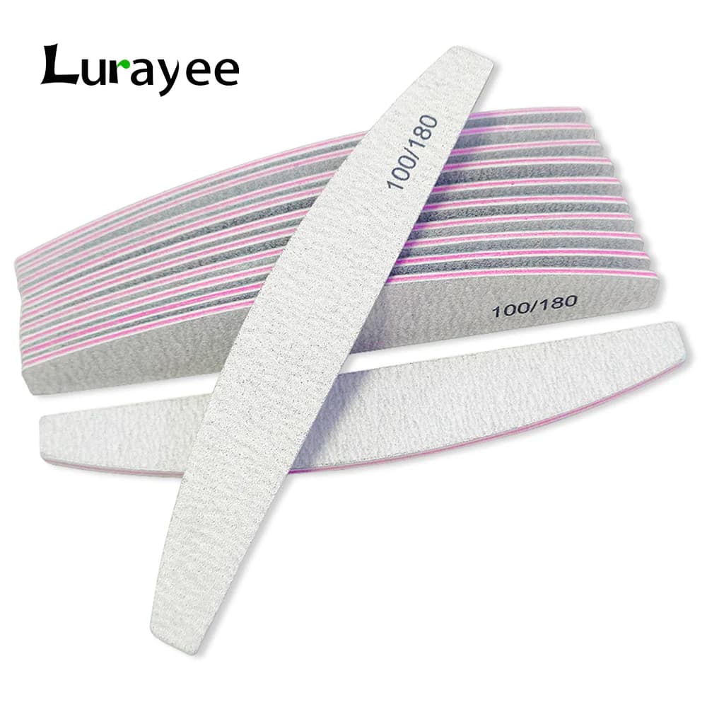 Nail File 100/180 Grit, Double Faced Nail File for Gel Nail Polishing and Polishing, Manicure Tool